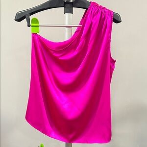 Generation Love Fuchsia One-Shoulder Top